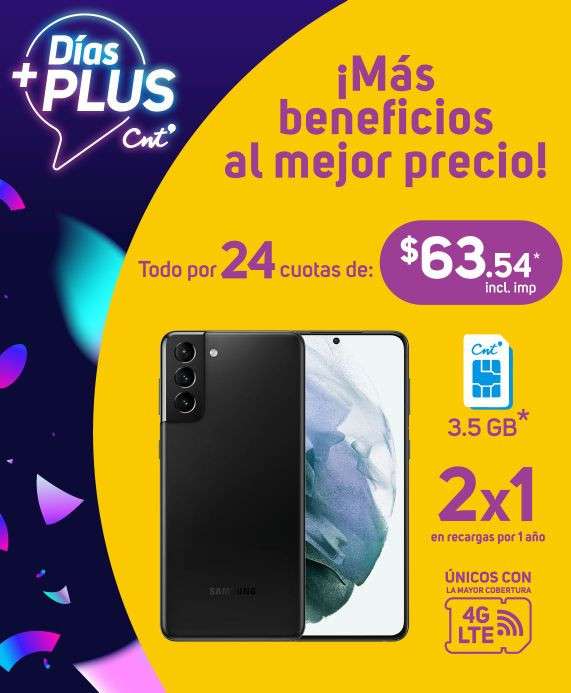 Planes Móvil Prepago Días Plus CNT Prepago+Equipo