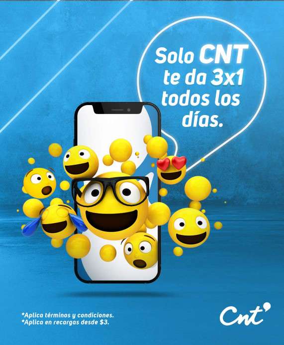 Planes Móvil Prepago Recargas 3X1 ¡Todos los días!