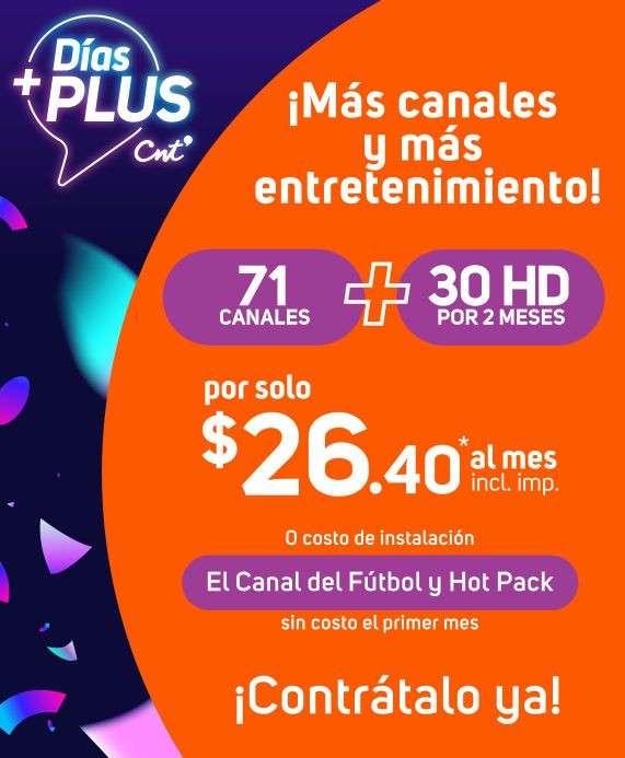 Planes Televisión Días Plus CNT TV